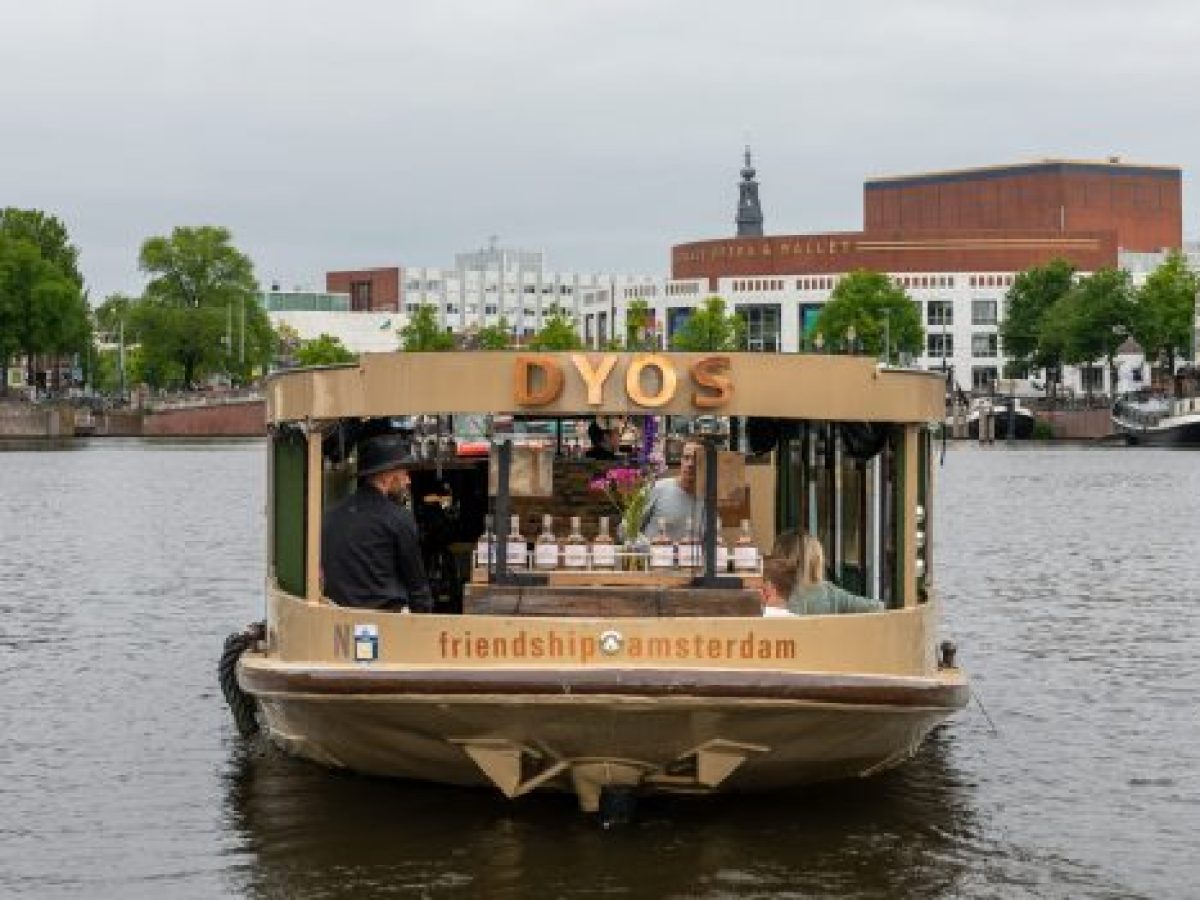 a small boat in a body of water