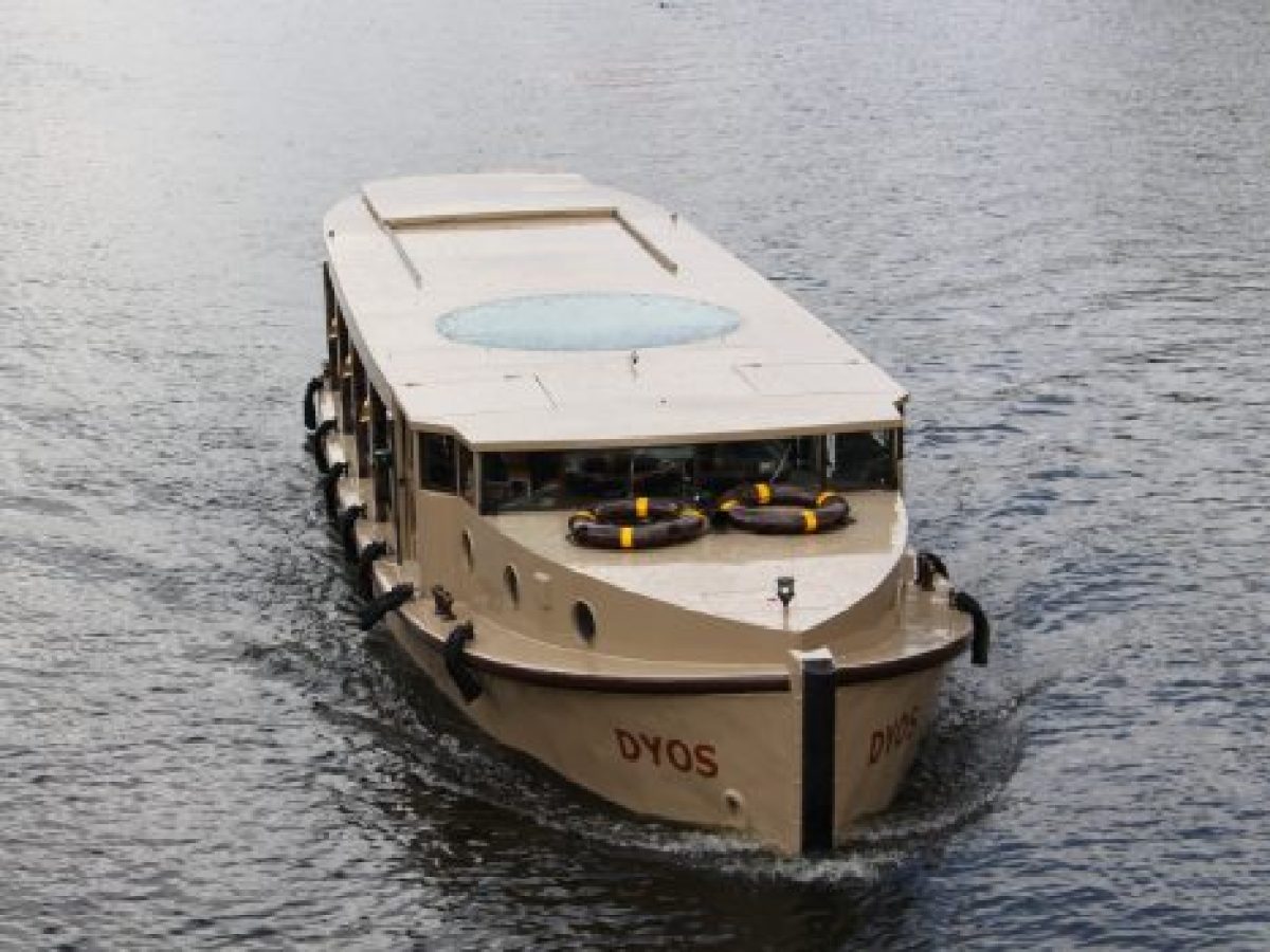 a small boat in a body of water